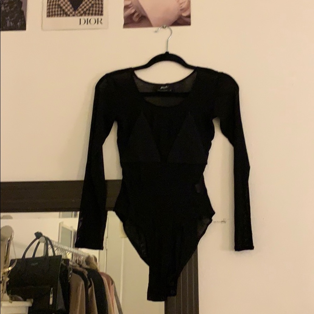 Nasty gal mesh bodysuit with triangle coverage - Picture 1 of 8